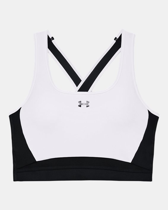 Women's Armour® Mid Crossback Long Line Sports Bra, Black, pdpMainDesktop image number 6